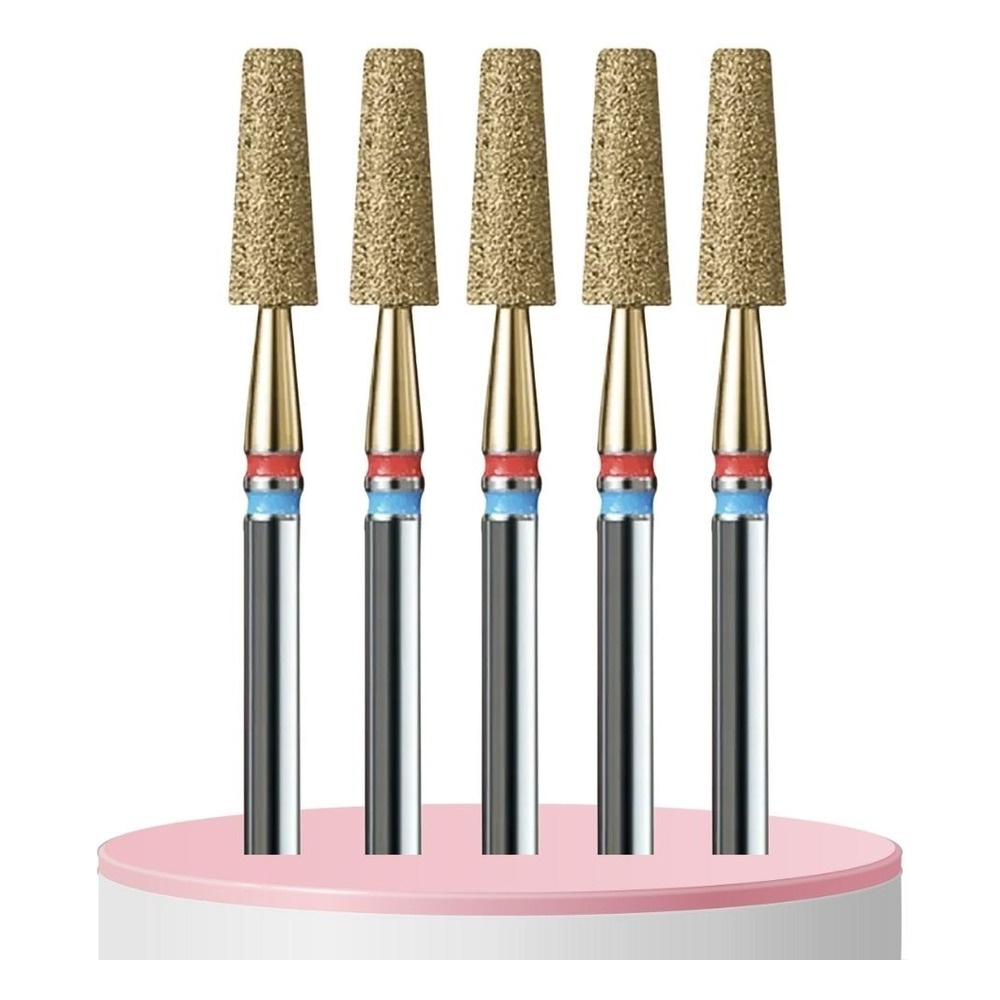 IQ Nails Frezy Diamentowe 2w1 Duo Stożek Ścięty 3.1mm 5 szt.