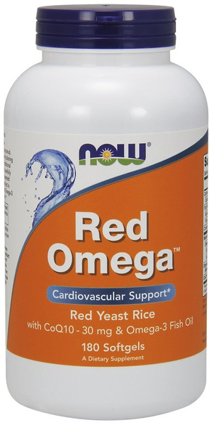 Now Foods Red Omega Red Yeast Rice Supports Heart Function 180 Softgels