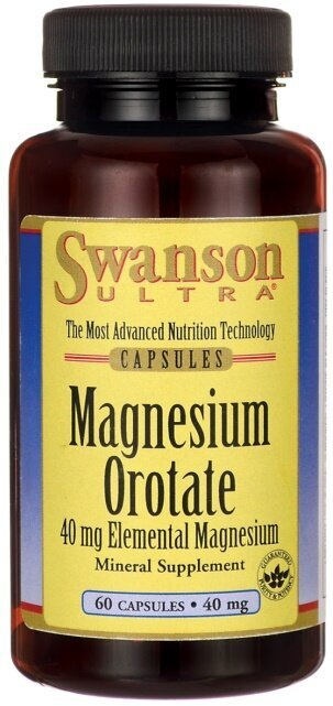 Swanson Magnesium Orotate 40mg 60 Kapsułek