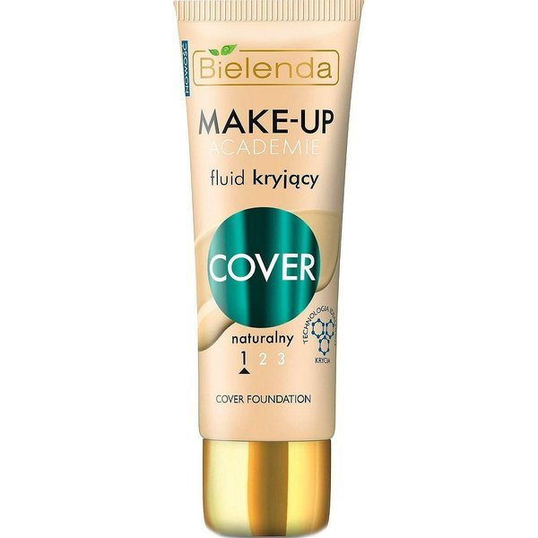 Bielenda Make - Up Academie Cover Fluid Kryjący Nr 1 Naturalny dla Skóry Tłustej i Mieszanej 30g