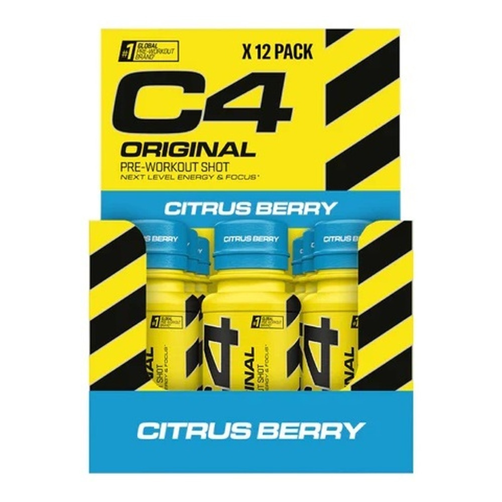 Cellucor C4 Original Pre-Workout Shot, Cytrusy i Owoce Jagodowe 12 x 60ml