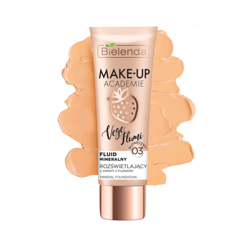 Bielenda Make - Up Academie Vege Flumi Rozświetlający Fluid Mineralny Nr 03 Słoneczny Beż 30g