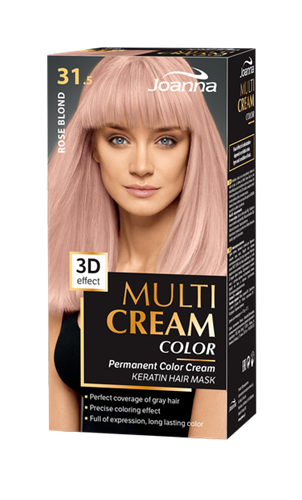 Joanna Multi Cream Color 3D Effect Hair Dye with Long-Lasting Effect No. 31.5 Rose Blonde 1 Piece