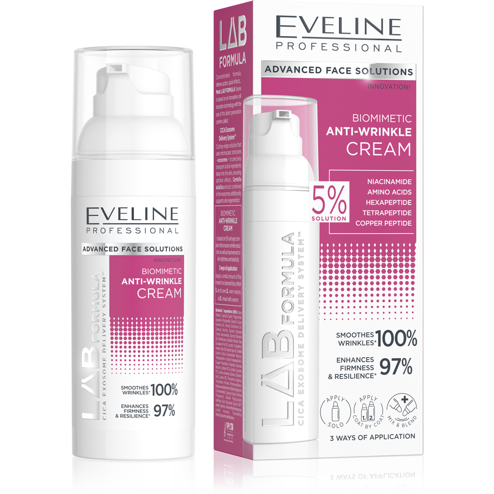 Eveline Lab Formula Biomimetic Anti-Wrinkle Day and Night Cream 50ml