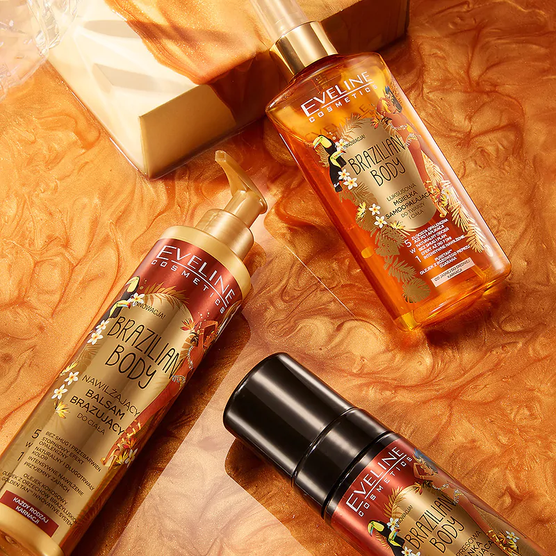 Eveline Brazilian Body 5w1 Luksusowa Mgiełka Samoopalająca do Twarzy i Ciała 150ml