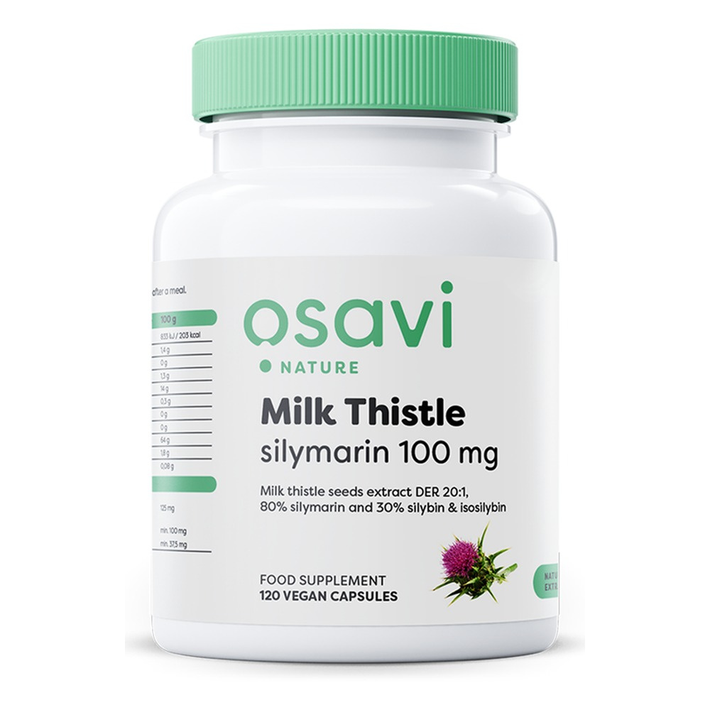 Osavi Ostropest Plamisty Sylimaryna 100mg na Wsparcie Wątroby 120 Kapsułek