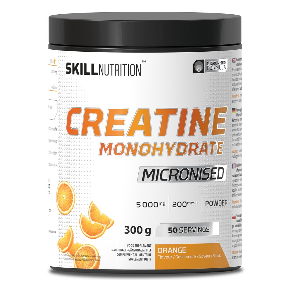 Micronised Creatine Monohydrate Flavoured, Orange - 300g