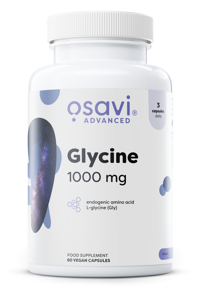 Osavi Glicyna 1000mg Suplement w Wegańskich Kapsułkach na Wsparcie Układu Nerwowego 60 Kapsułek