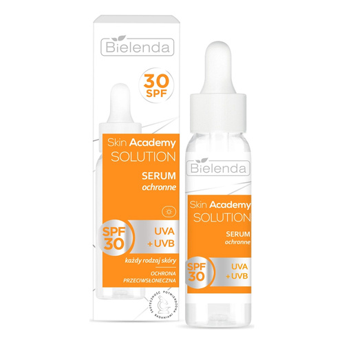 Bielenda Skin Academy Solution Serum ochronne SPF 30 UVA + UVB dla każdego Rodzaju Skóry 25ml