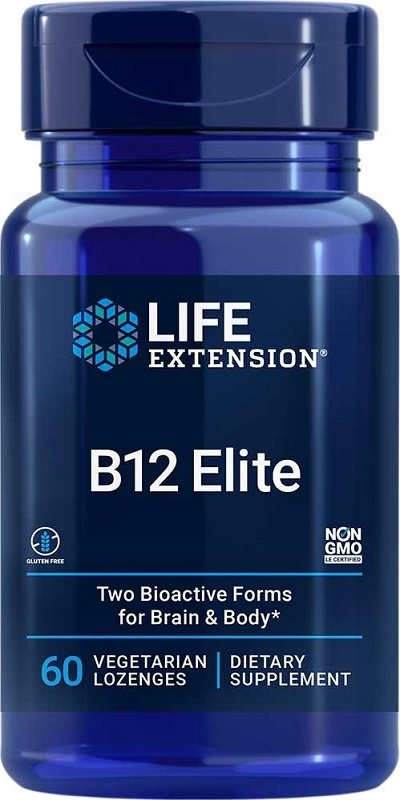 Life Extension B12 Elite Vitamin B12 For Nervous System Support 60 Vegetarian Lozenges