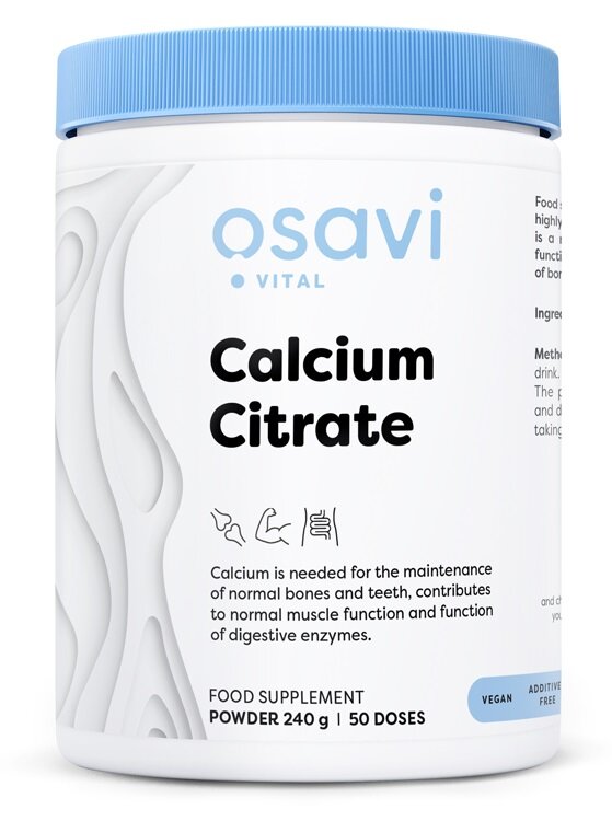 Osavi Calcium Citrate Powder 240g for bone and muscle support