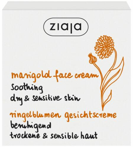 Ziaja Unscented Cream with Marigold Flower Extract and Vitamin E for Dry and Sensitive Skin Vegan 50ml