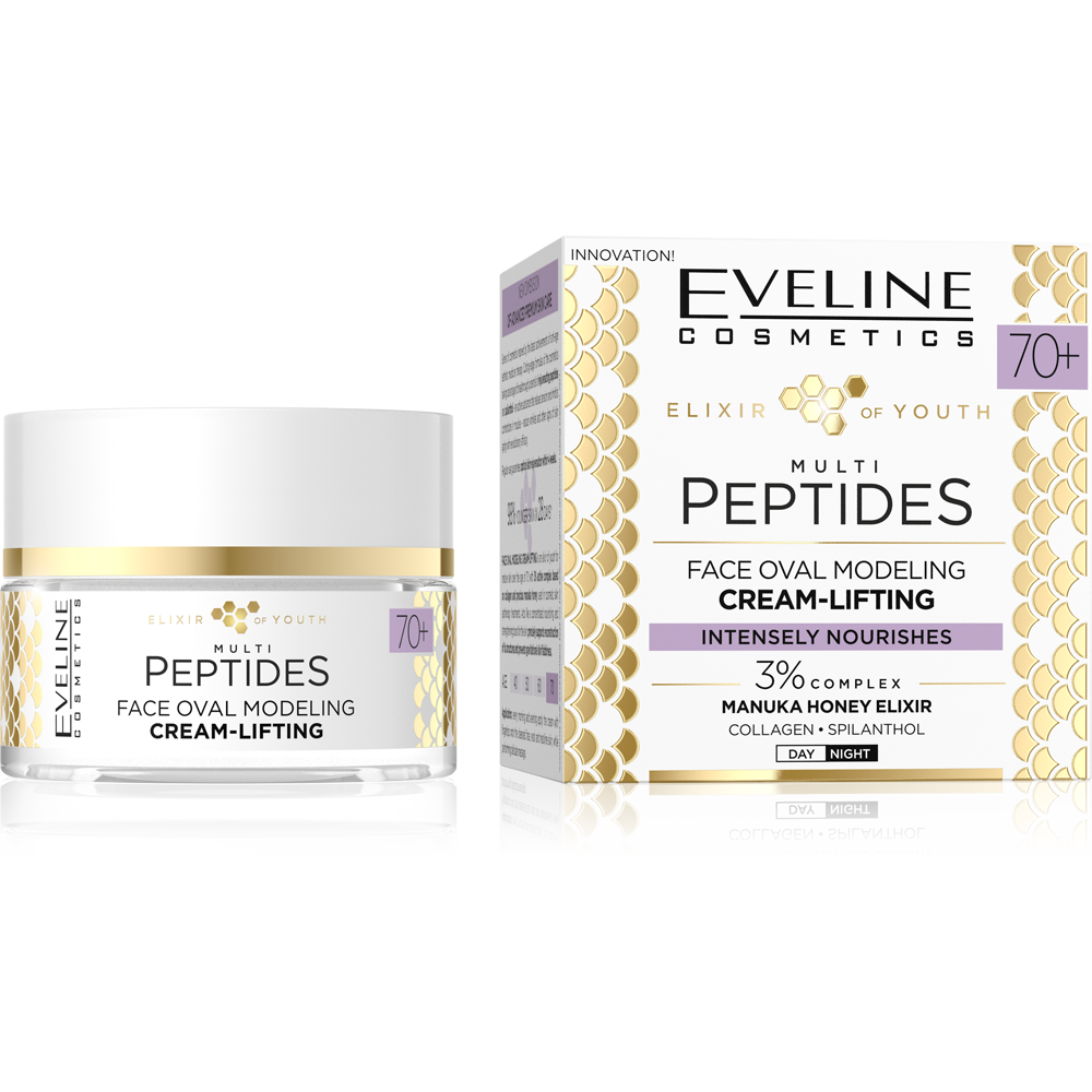 Eveline Elixir Of Youth Multi Peptydy Modelujący Owal Twarzy Krem-Lifting dla Skóry Dojrzałej 70+ 50ml
