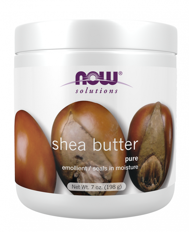 Now Foods Solutions Nawilżające Masło Shea 100% Natural dla Skóry Suchej Szorstkiej 207ml