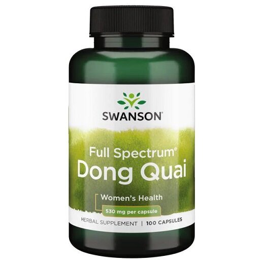 Swanson Full Spectrum Dong Quai 530mg Dzięgiel Chiński 100 Kapsułek
