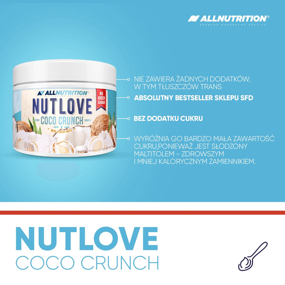 Allnutrition NutLove Coco Crunch Krem Kokosowy z Migdałami 500g