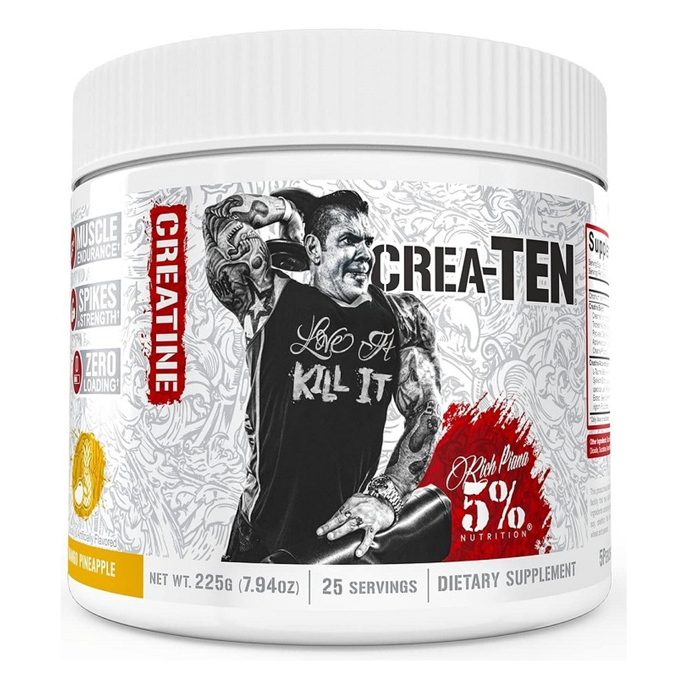 5% Nutrition Crea-TEN Legendary Series Mango Pineapple Creatine Blend For Strength and Muscle Pump 225g