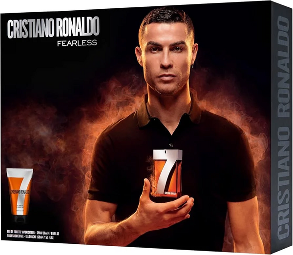 Cristiano Ronaldo CR7 Fearless Gift Set 100ml EDT + 150ml Shower Gel + 150ml Body Gift Set for Men 1 Piece