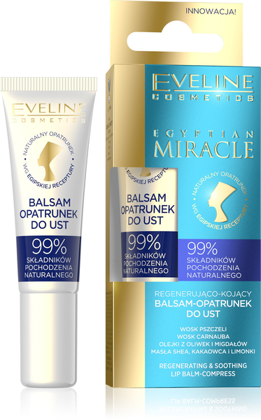 Eveline Egyptian Miracle Regenerująco-Kojący Balsam Opatrunek do Ust 12ml