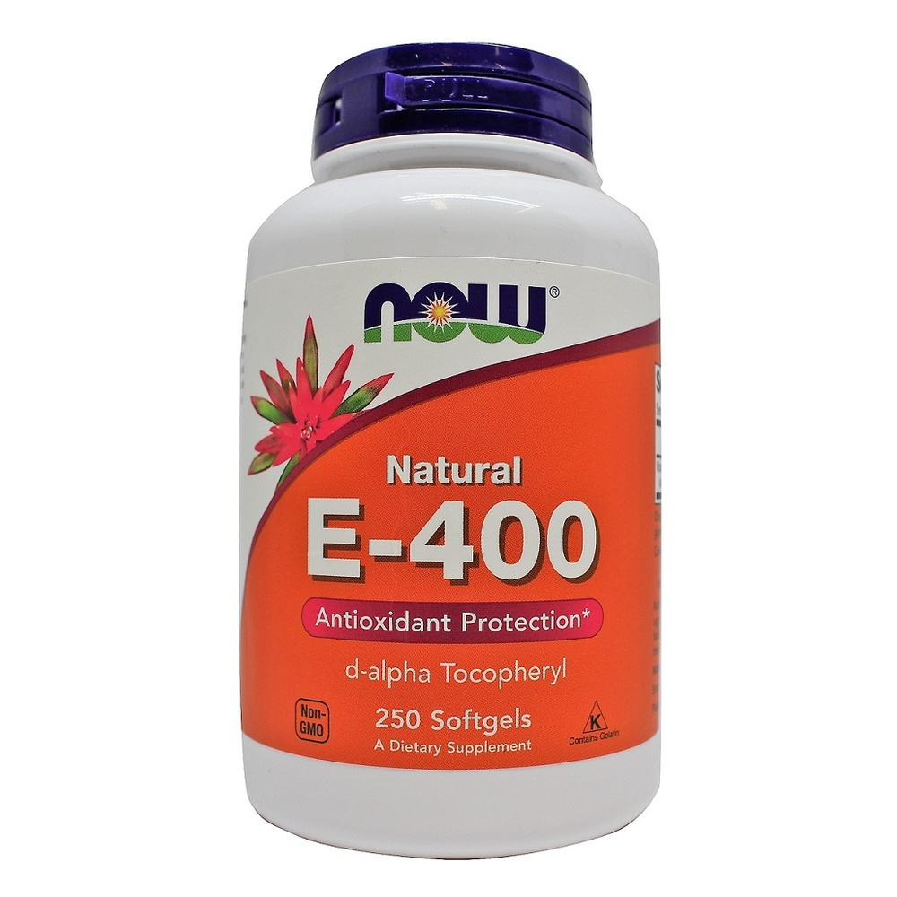 Now Foods Vitamin E-400 Natural Wspomaga Układ Odpornościowy 250 Kapsułek