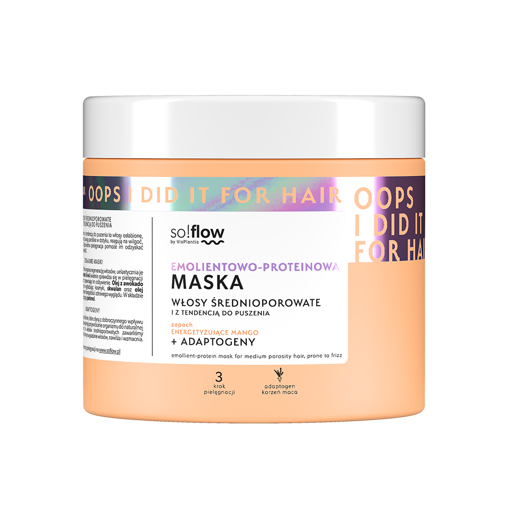So!Flow Emollient Protein Mask for Medium Porosity Hair with a Tendency to Frizz 400ml