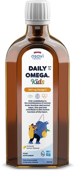 Osavi Daily Omega Kids 800mg Omega 3 with Natural Lemon Flavour 250ml