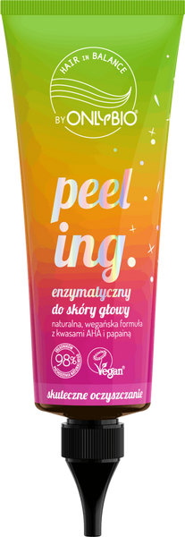 OnlyBio Hair Balance Enzymatyczny Peeling do Skóry Głowy z Kwasami AHA 125ml