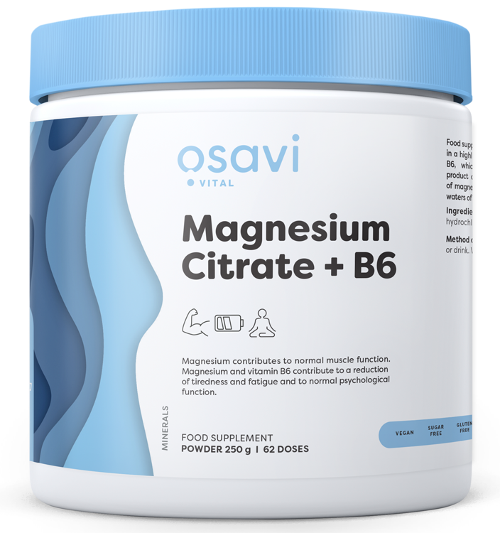 Osavi Cytrynian Magnezu + B6 Proszek 250g na układ nerwowy