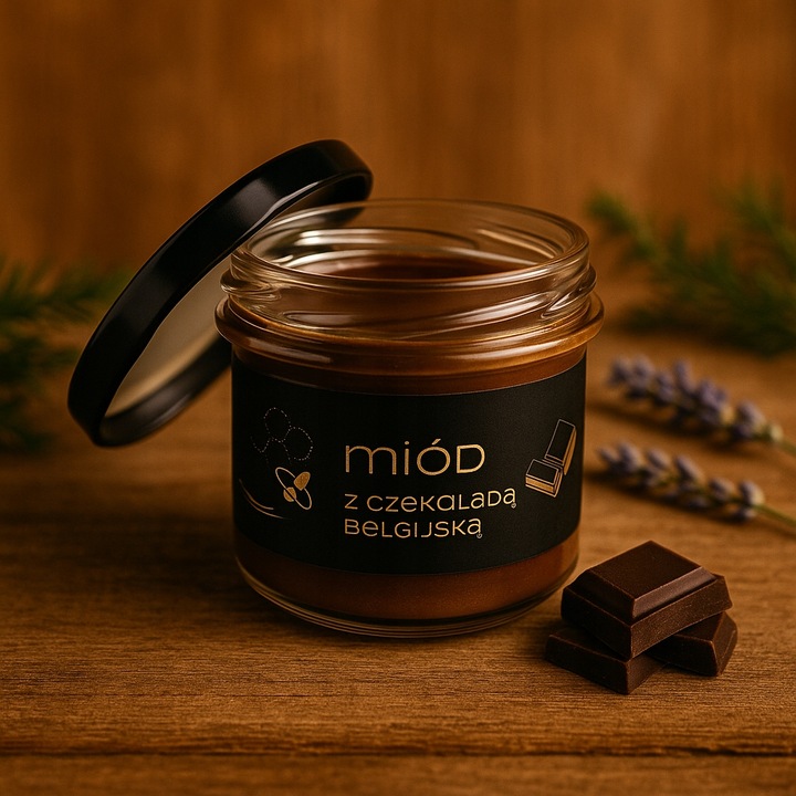 Bona Miód z Czekoladą Belgijską Naturalny Pyszny Smak 245g