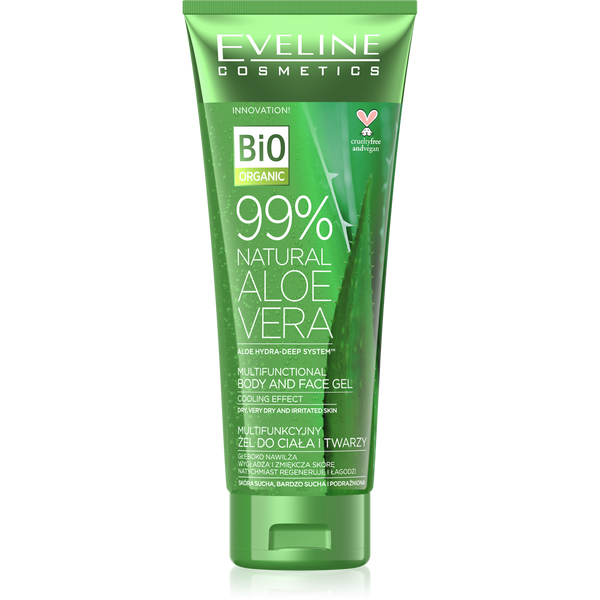 Eveline Aloe Vera Multifunctional Body and Face Aloe Gel 99%  250ml