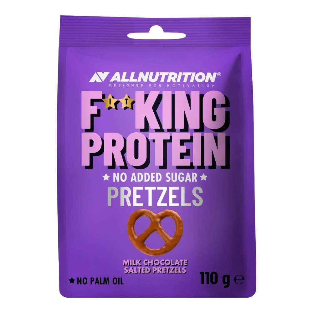 Allnutrition Fitking Protein Pretzels in Milk Chocolate with Salt 110g