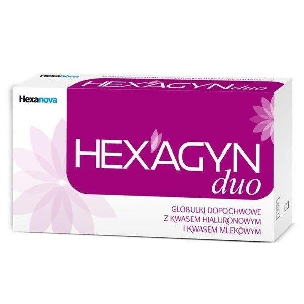 HEXAGYN DUO Globulki dopochwowe 10szt.