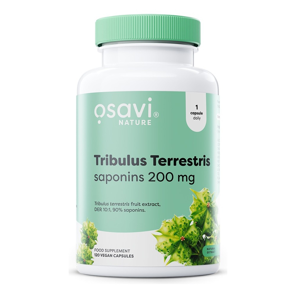Osavi Tribulus Terrestris, Saponins 200mg for Vitality and Libido Support 120 Vegan Caps