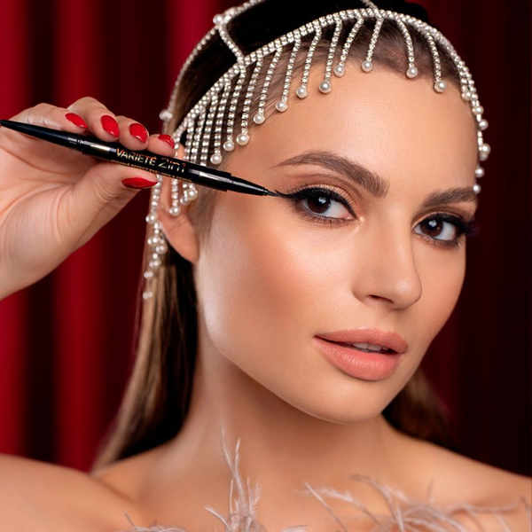 Eveline Variete Eyeliner and Pencil Double Effect 2in1 Ultra Black 1 Piece