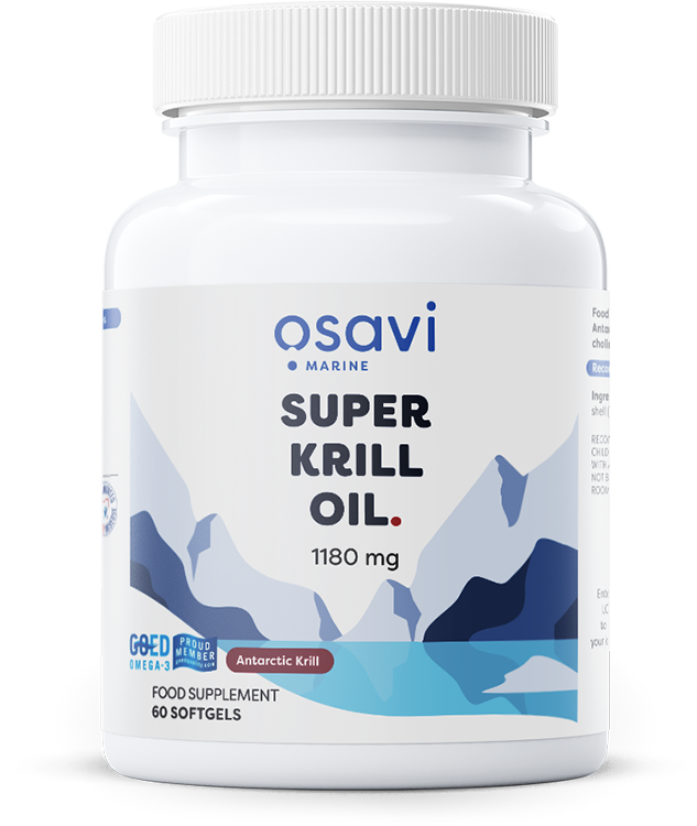 Osavi Super Krill Oil 1180mg 60 softgels for Omega 3 support
