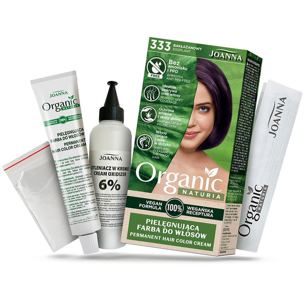 Joanna Organic Vegan Hair Dye No. 333 Eggplant 1 Piece