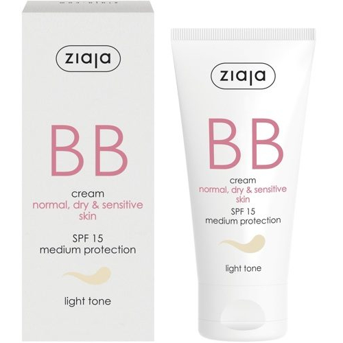 Ziaja BB Active Cream for Imperfections Dry, Sensitive and Normal Skin SPF15 Light Tone 50ml