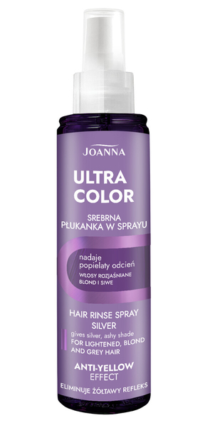 Joanna Ultra Color Płukanka w Sprayu Srebrna dla Włosów Siwych Blond i Rozjaśnionych 150ml