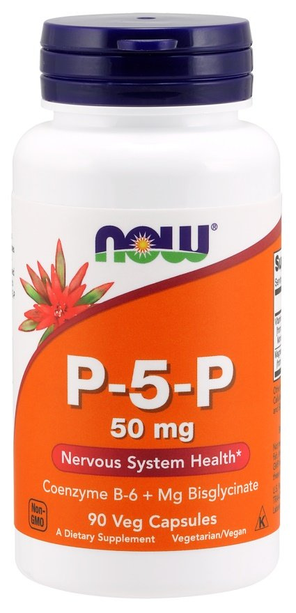 NOW Foods P-5-P 50 mg  Aktywna Forma Witaminy B6 90 Kapsułek