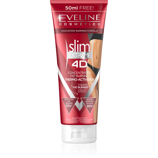 Eveline Slim Extreme 4D Antycelluit Termoaktywne Serum Wyszczuplające 250ml