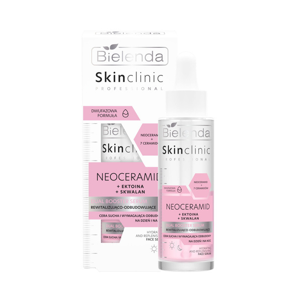 Bielenda Skin Clinic Professional Neoceramide Dual Booster Moisturizing and Regenerating Serum for Dry and Dehydrated Skin for Day and Night 45ml