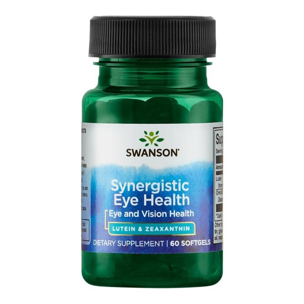 Swanson Synergistic Eye Health Lutein & Zeaxanthin Wspiera Zdrowe Widzenie 60 Kapsułek