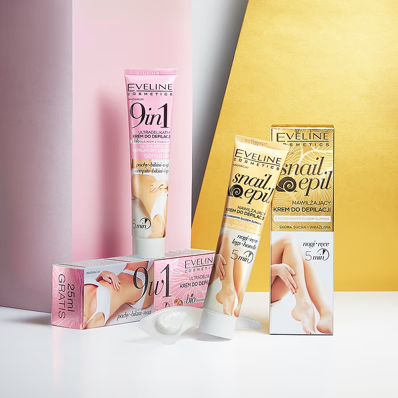 Eveline Sensitive 9in1 Ultra Delicate Depilatory Cream with Bio Cotton Oil 125ml