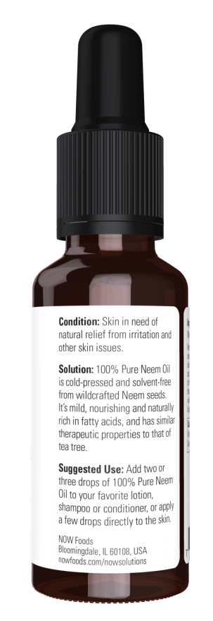 Now Foods Neem Oil 100% Pure for Irritated Skin 30ml