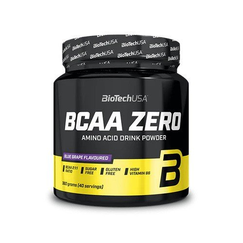 BioTechUSA BCAA Zero Niebieskie Winogrono Aminokwasy w Proszku na Wsparcie Mięśni 360g