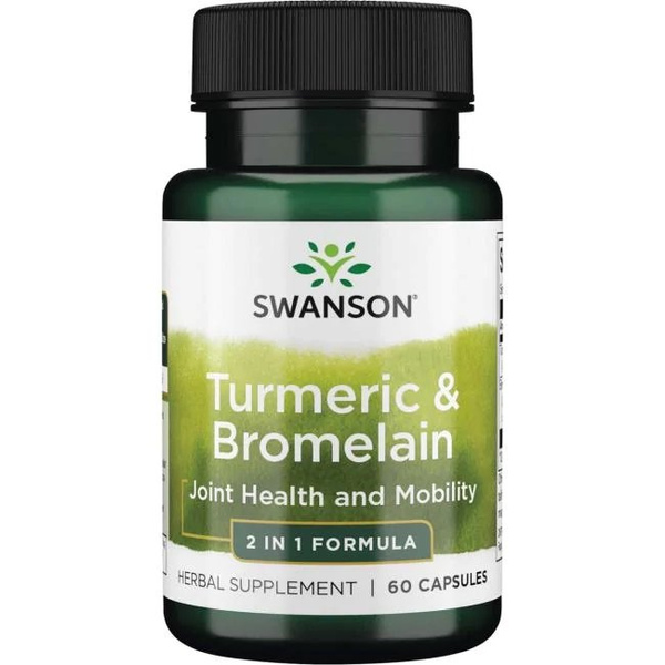 Swanson Turmeric & Bromelain Supports Joints and Digestive Processes 60 Capsules