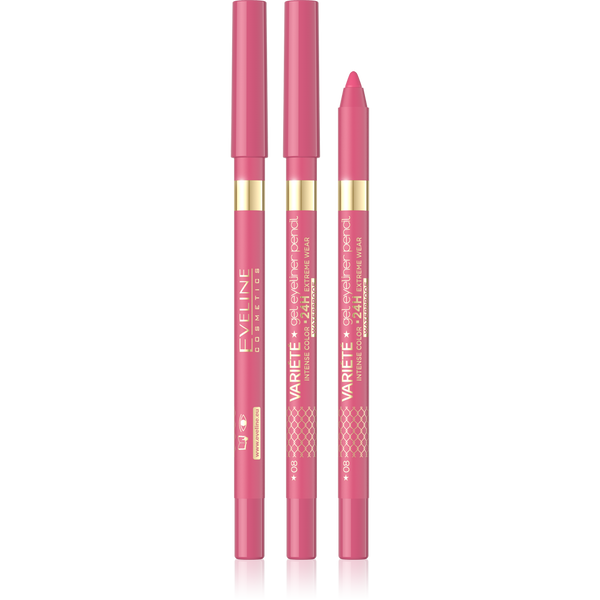 Eveline Variete Waterproof Gel Eyeliner Pencil No.09 Pink 1 Piece 