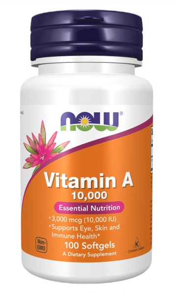 Now Foods Vitamin A 10 000 IU 100 Softgels