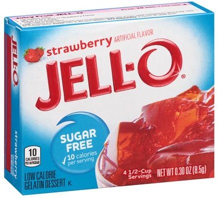 Gelatin Dessert Sugar Free, Strawberry - 8.5g