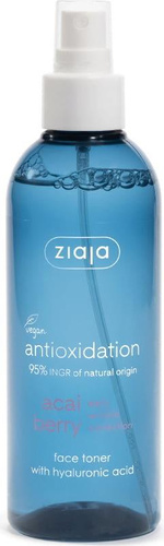 Ziaja Acai Berries Antioxidation Toner with Hyaluronic Acid for Sensitive and Dull Skin Vegan 200ml